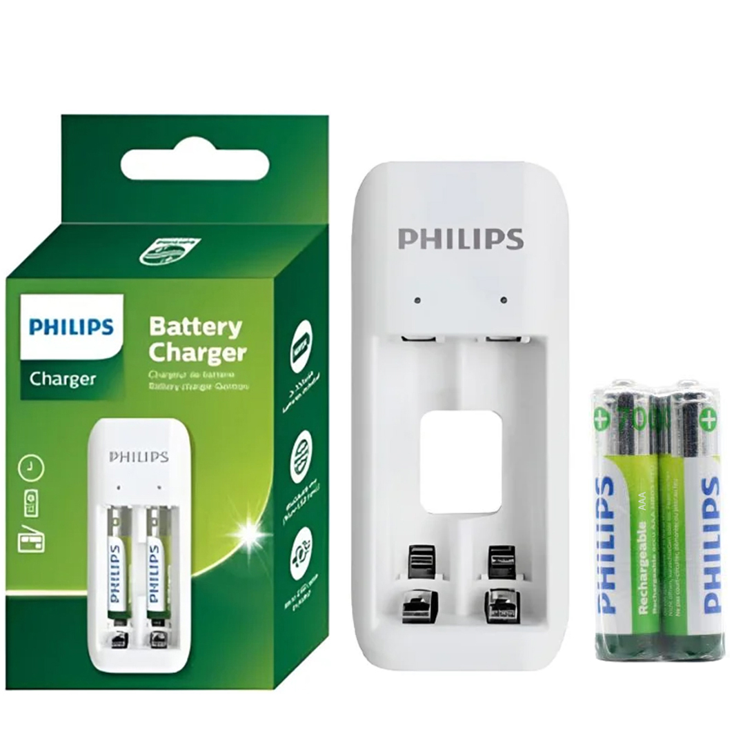 M2577-PHILIPS SCB2070NB/00 2'Lİ 2 ADET X AAA 700MAH PİLLİ - PİL ŞARJ CİHAZI