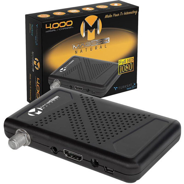 M0107-MAGBOX NATURAL FULL HD + USB MİNİ HD UYDU ALICISI TKGS'Lİ + YOUTUBE'LU (3041)