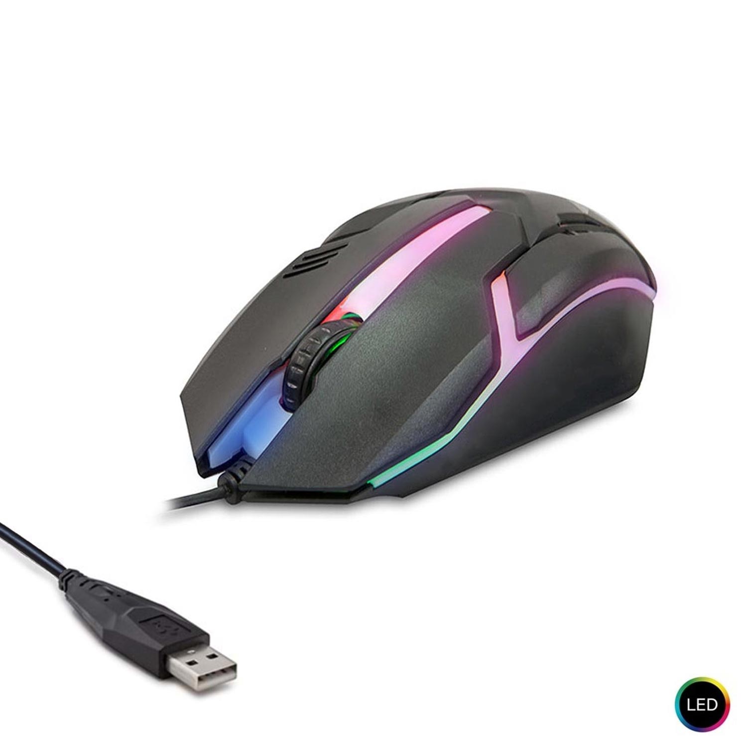 M0801-KABLOLU OYUNCU MOUSE 1200DPI IŞIKLI POLAXTOR 8733-3D