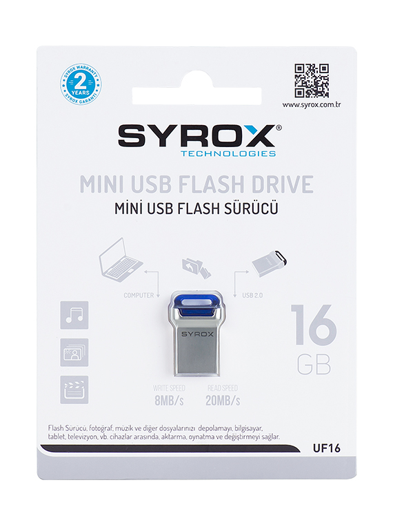 M0445-SyroxUF 16 Gb Mini Fit USB Bellek