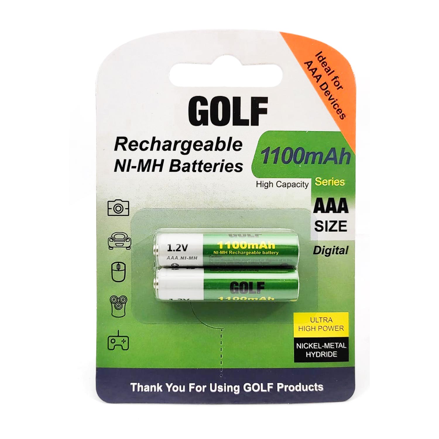 m0099-GOLF ŞARJLI PİL AAA İNCE 1100MAH 1100 SERIES NI-MH (tekli fiyat)