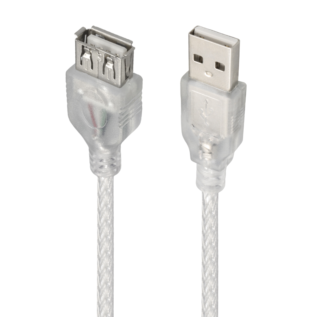 M0024-POWERMASTER 1.5 METRE 2.0V ŞEFFAF USB UZATMA KABLOSU