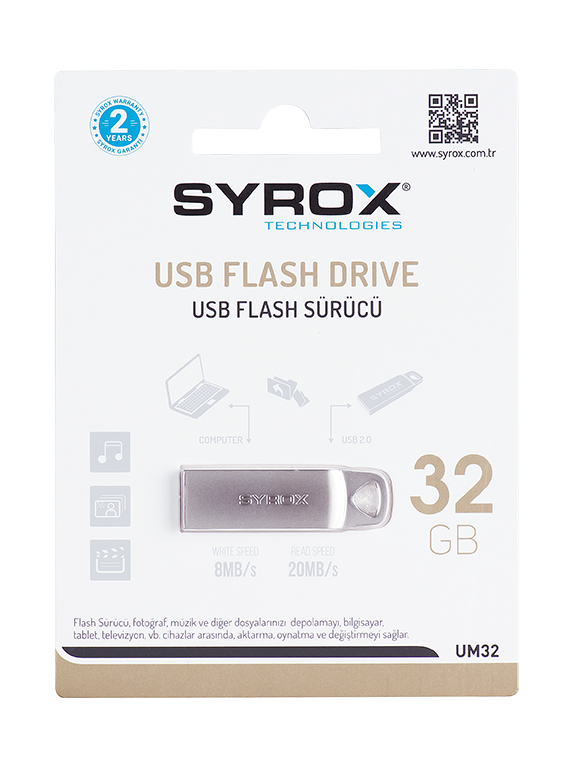 M0453-Syrox UM32 Gb Metal 2 USB Bellek