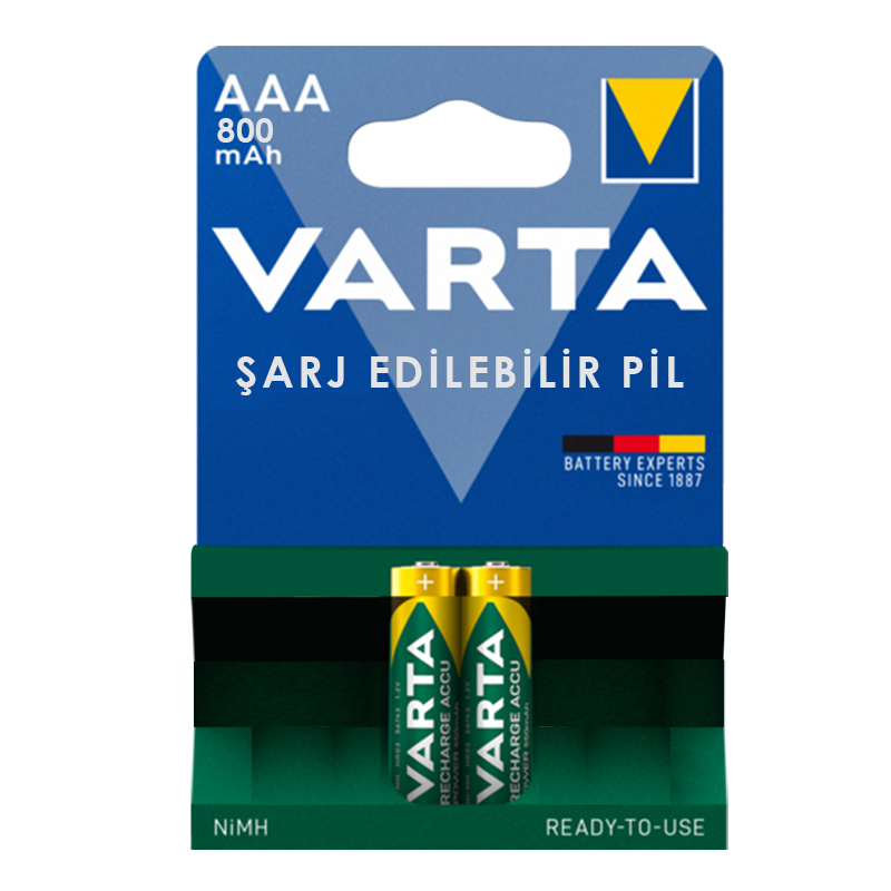 M05855-VARTA NI-MH 1.2V 800 MAH HR03 AAA ŞARZLIPİL  (TANE FİYATI)