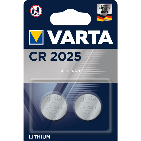 M0938-VARTA CR2025 LİTYUM PİL TANE FİYATI  (2'Lİ PAKET FİYATI)