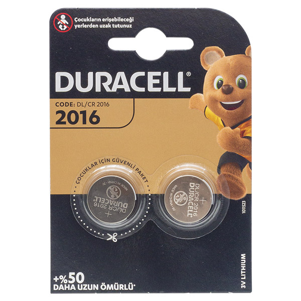 M0387-DURACELL CR2016 LİT. PİL TEKLİ FİYAT