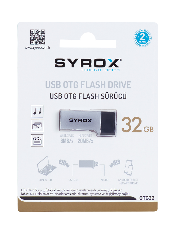 M0449-Syrox 32 Gb OTG(Dual-Çift Giriş) USB Bellek