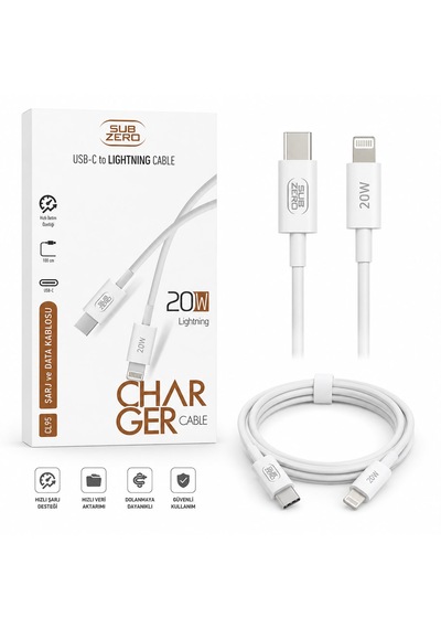 M2410-CL95-20W CL95 Subzero Type-C to Lightning Hızlı 100cm Şarj Kablosu-TYPCK