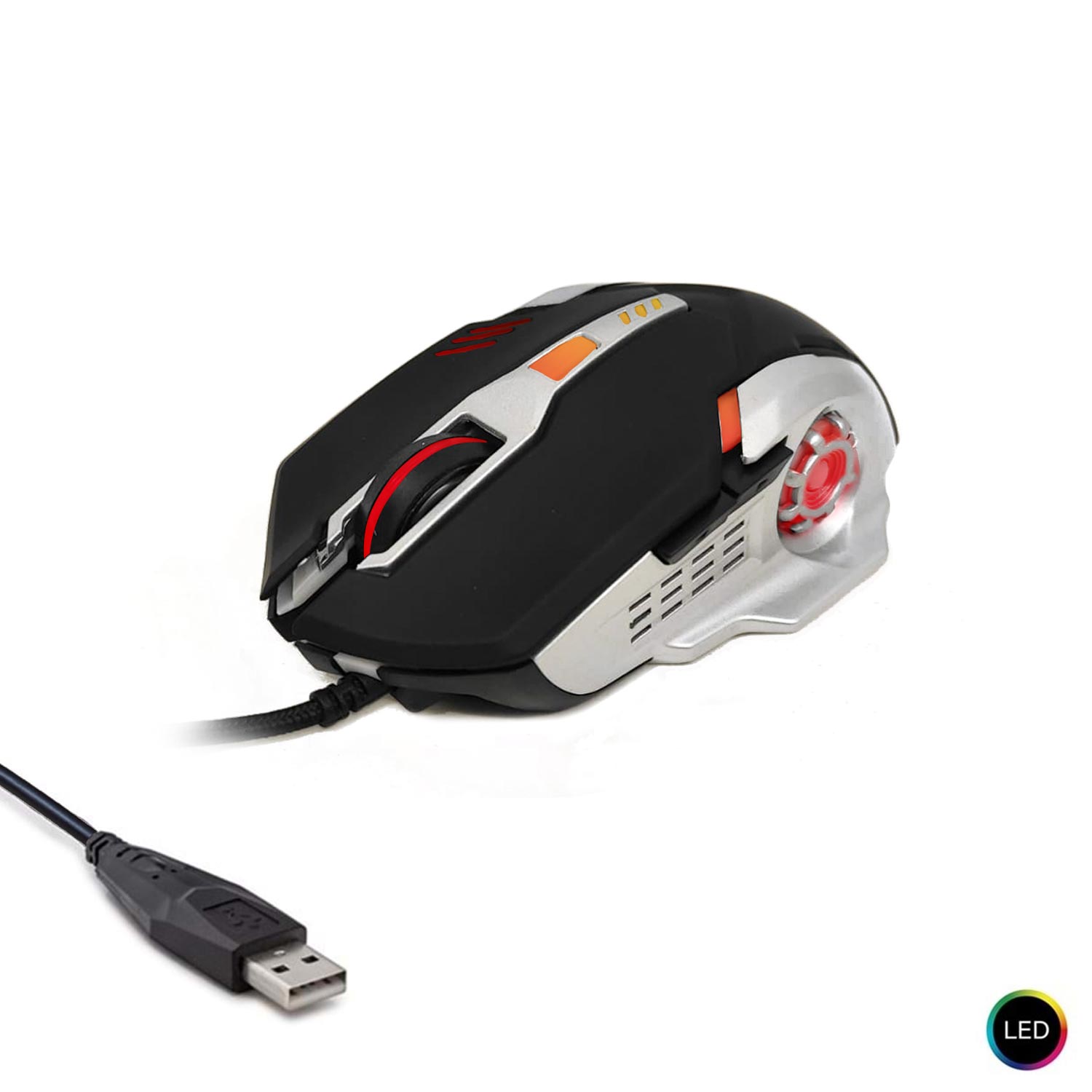 M0987-POLAXTOR 611-6D Kablolu Oyuncu Mouse 3200 Dpi Ledli