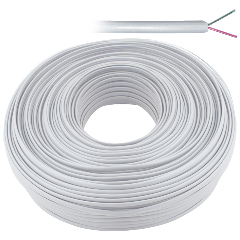 M0743G-TELEFON KABLOSU 2'Lİ GRİ FLAT KÖKEN 100 METRE ELEKTROMER