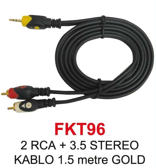 M0095-1,5 METRE 2RCA-3,5MM JAK GOLD