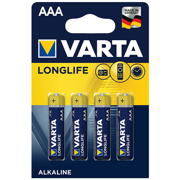 M0592-VARTA LONGLIFE POWER ALKALİN AAA İNCE KALEM PİL 4'LÜ PAKET (TANE FİYAT)