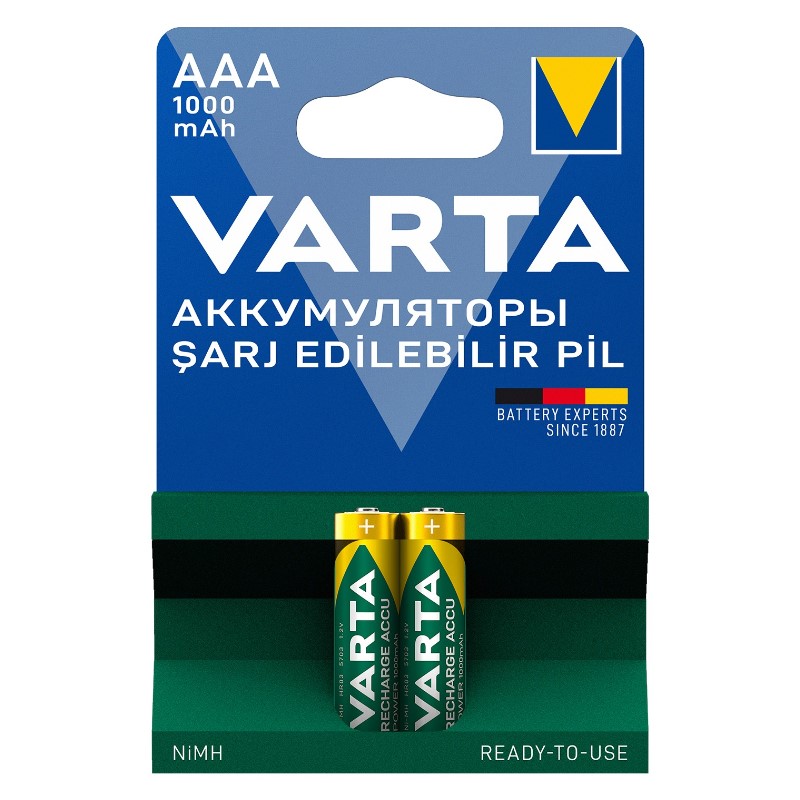 M0784-VARTA NI-MH 1.2V 1000 MAH HR03 AAA ŞARZLIPİL (TANE FİYATI) İNCE KALEM PİL