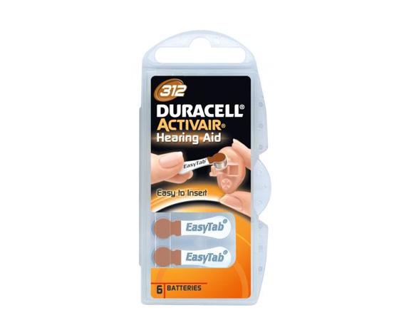 M0075-DURACEL 312 KULAKLIK PİLİ 6LI PAKET