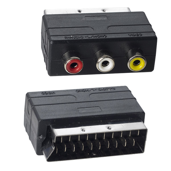 M0081-SCART ADAPTÖR İN MİNİ (SCART ERKEK-RCA DİŞİ ARA ADAPTÖR) ELEKTROMER 2067