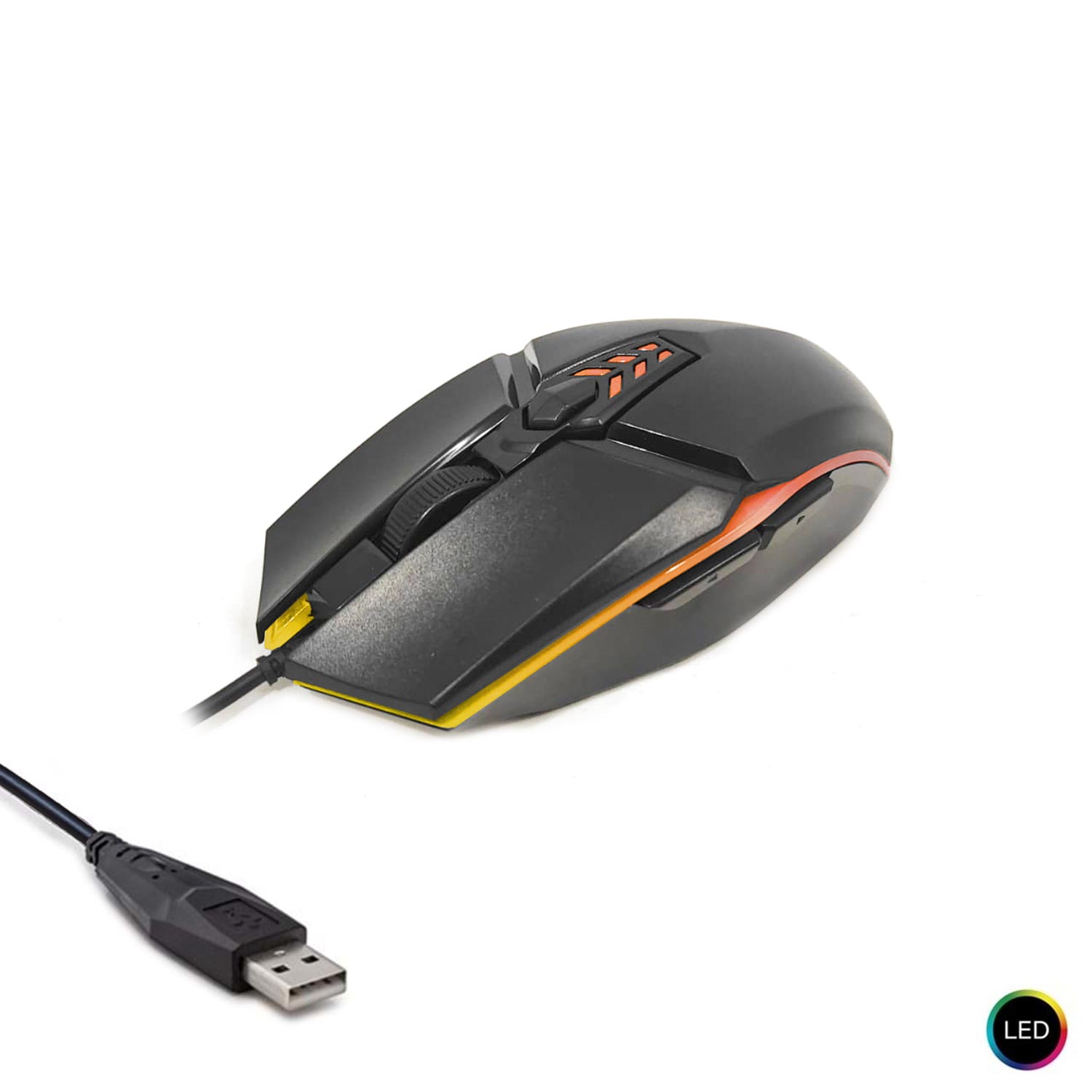 M0986-POLAXTOR 8733D-6D Kablolu Oyuncu Mouse 1200 Dpi Ledli