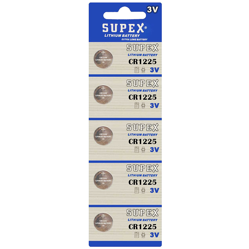 M0123-SUPEX CR1225 3 VOLT LİTYUM PİL (5Lİ PAKET FİYAT) SUPEX CR1225 3 VOLT LİTYUM PİL 5'Lİ