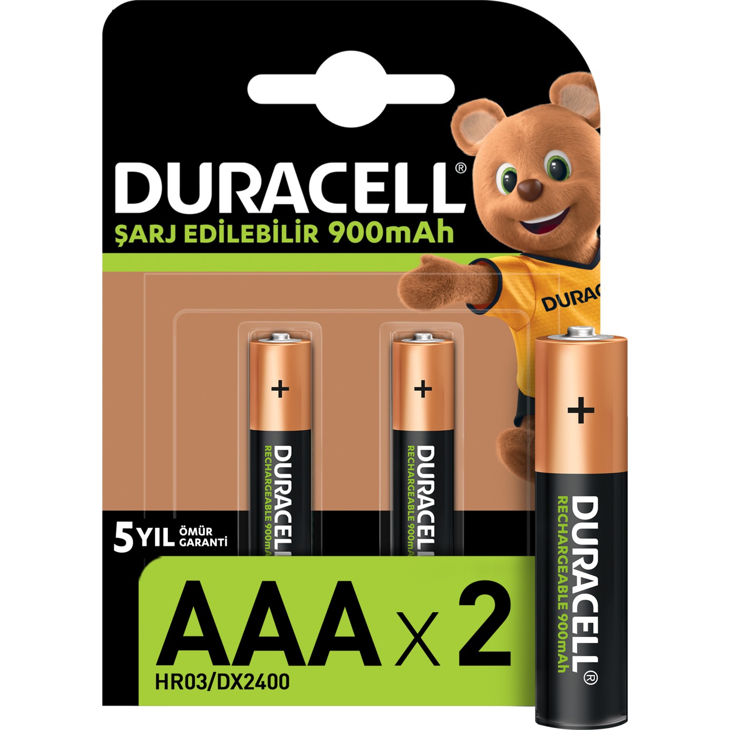 M0708-900MA İNCE AAA DURACAELL ŞARZLI PİL (TANE FİYATI)