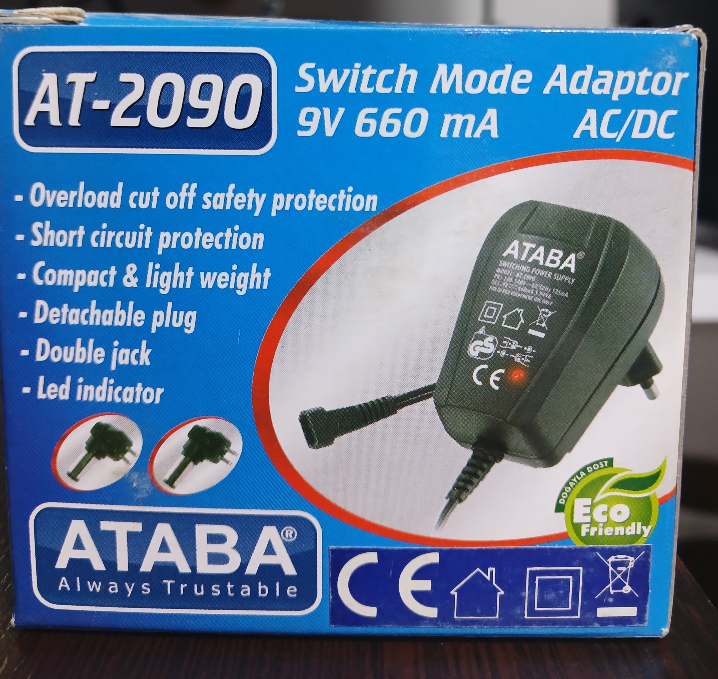 M0714-ATABA AT-2090 9V-660MA ADAPTÖR AC-DC