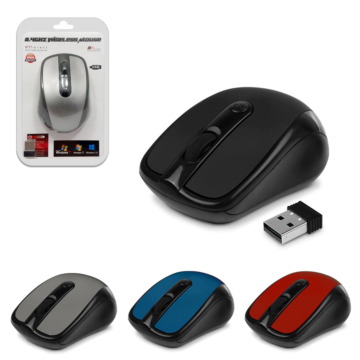 M0303-MOUSE KABLOSUZ WIRELESS 2.4GHZ 4D 6D PLX-208262