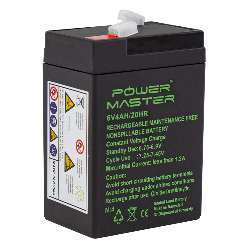 M0700-AKÜ 6 VOLT 4 AMPER POWERMASTER ( 70 X 48 X 101 MM ) (IŞILDAK AKÜSÜ)