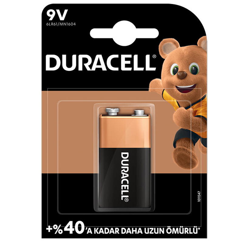 M0389-DURACELL 9 VOLT PİL TEK FİYAT