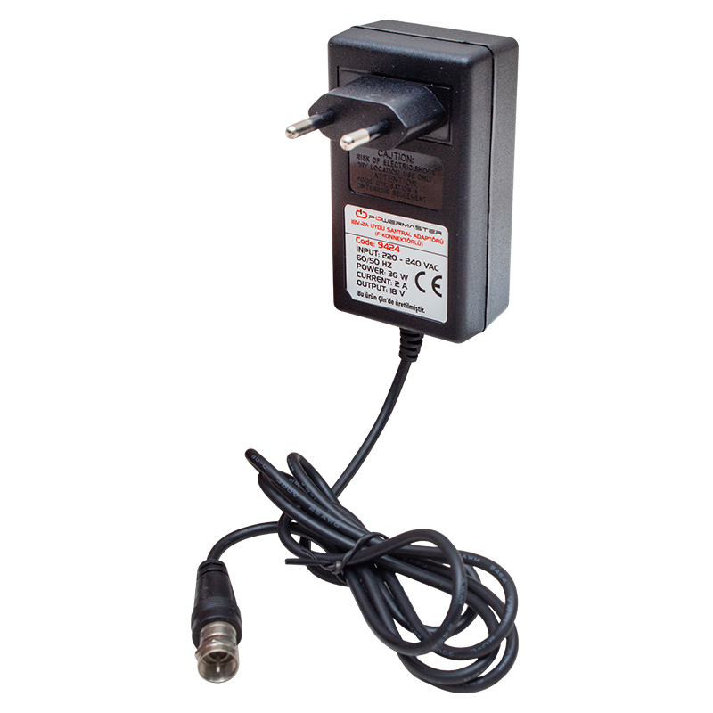 M0545-18V-2A-POWERMASTER 18 VOLT- 2 AMPER UYDU SANTRAL ADAPTÖRÜ (F KONNEKTÖRLÜ)